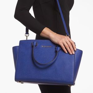 Michael Kors electric blue Selma bag